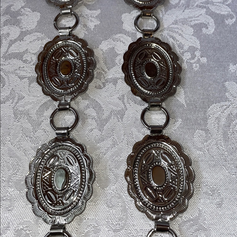 Vintage Concho Silver & Turquoise Belt. 32” length - Picture 6 of 6
